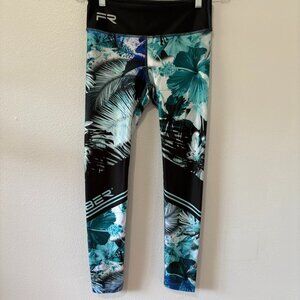 Fiber Colombian Workout Floral Leggings OS